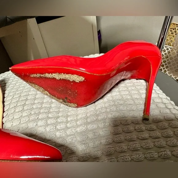 Christian Louboutin Red Patent Leather So Kate Pumps Heels Size 35.5 - Picture 6 of 10